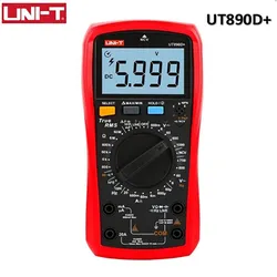 Multimètre numérique UNI T, 6000 points, fréquence manuelle, AC, DC, testeur de résistance, température, true RMS, UT890, UT890D + 
