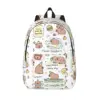 Kawaii Capybara Cartoon Cute Backpack Elementary High College School Student Bookbag Teens Canvas Daypack Gift 1