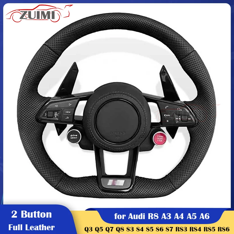 

2 Button Style Car Steering Wheel with Big Paddle for Audi R8 A3 A4 A5 A6 A7 Q3 Q5 Q7 Q8 S3 S4 S5 S6 S7 RS3 RS4 RS5 RS6 RS7