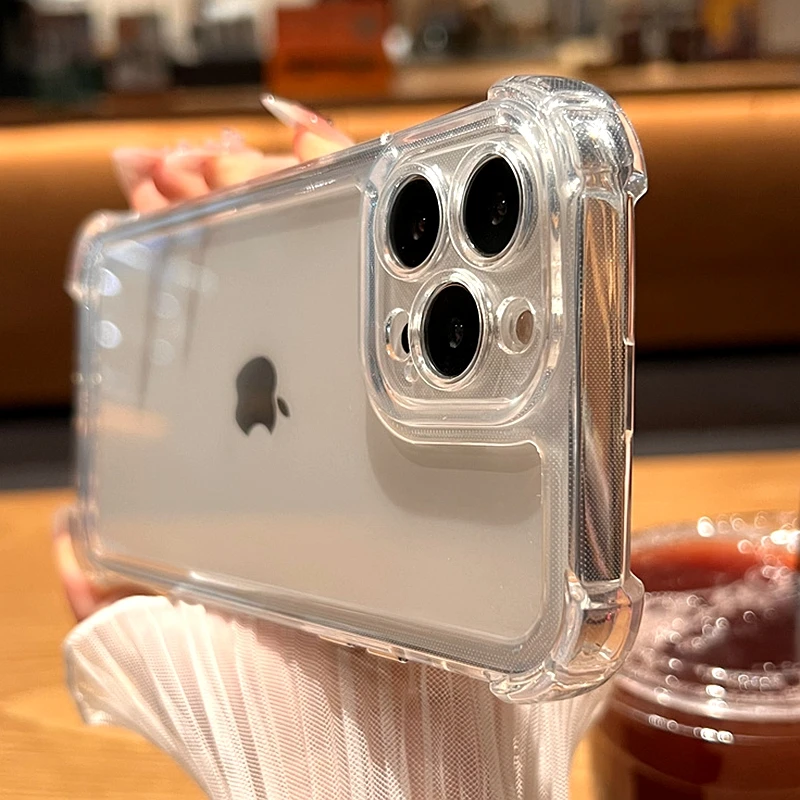 Luxury Shockproof Transparent Case For iPhone 15 14 13 12 11 Pro Max XR Max 7