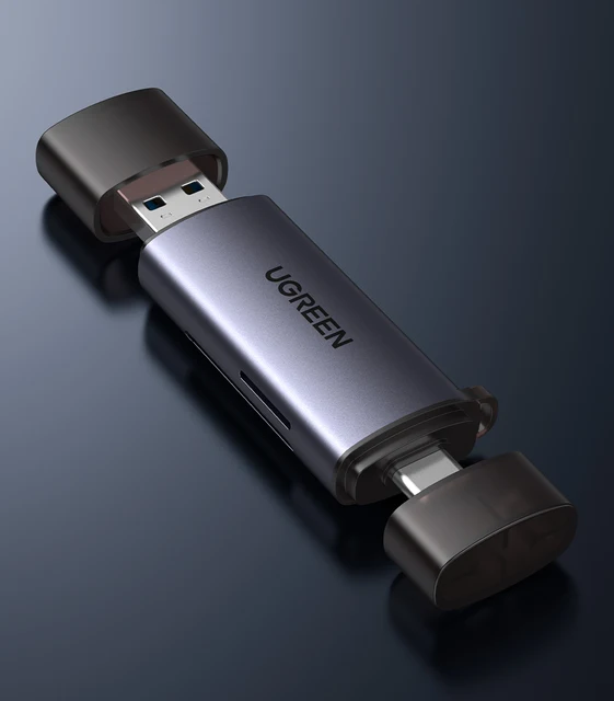 Adaptateur Ugreen de carte SD / micro SD (USB-A / USB-C) noir (CM304) - ✓