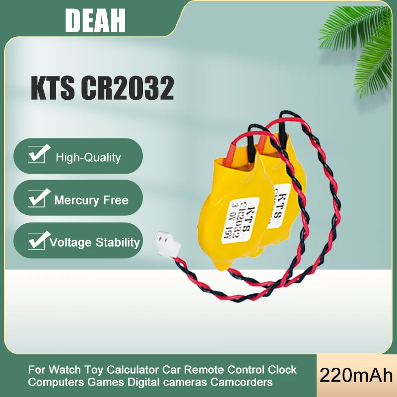 1-5PCS-KTS-CR2032-CR2032W-3V-220mAh-Lithium-Battery-For-Car-Key-Watch ...