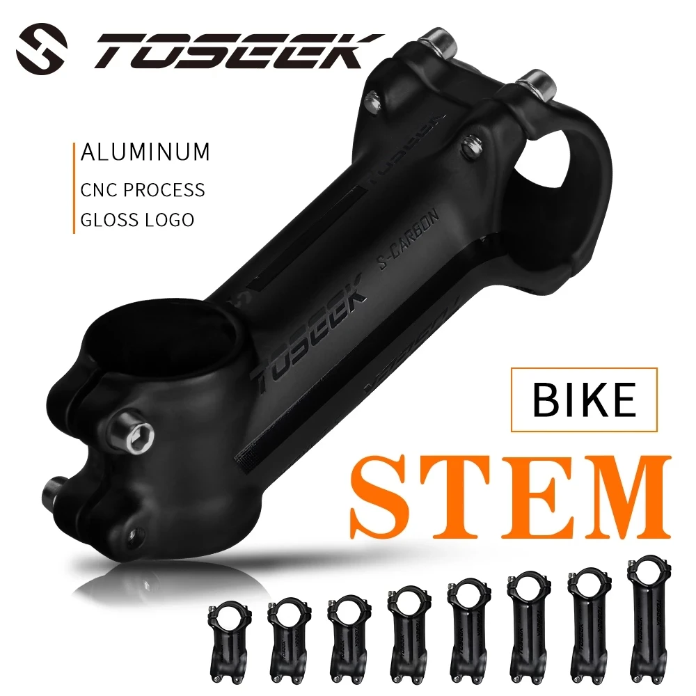TOSEEK Aluminum Stem 6/17° Mountain MTB Road XC Bike handlebar Stems 31.8*60-120 TOSEEK Aluminum Stem 6/17° Mountain MTB Road XC Bike handlebar Stems 31.8*60-120