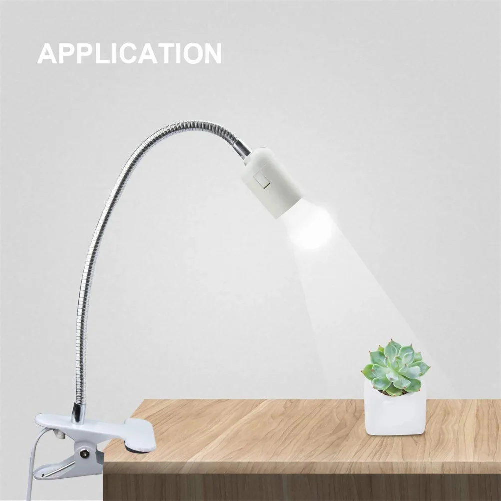 Clamp Light Socket 360 Degree Flexible Desk Lamp Holder Bulb Holder With On/Off Switch E27 Clamp Light Bulb Stand Clip Bulb 220v 230v led strip light 2835 flexible led ribbon 120led m outdoor waterproof soft lights eu uk 1m 2m 5m 10m 20m 25m 50m 100m