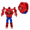Marvel Iron Man Spiderman Cartoons Children's Watch Deformation Robot 3d LED Luminous Watch Children's Model Toy Watch 4