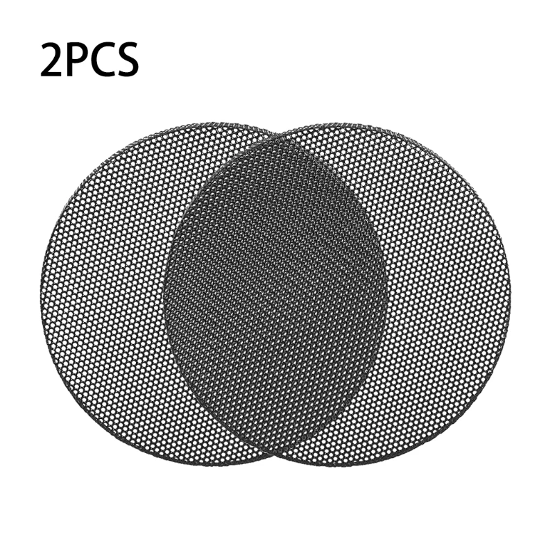 2Pcs Speaker Conversion Net Cover Car Decorative Circle Metal Mesh Grille Dropship