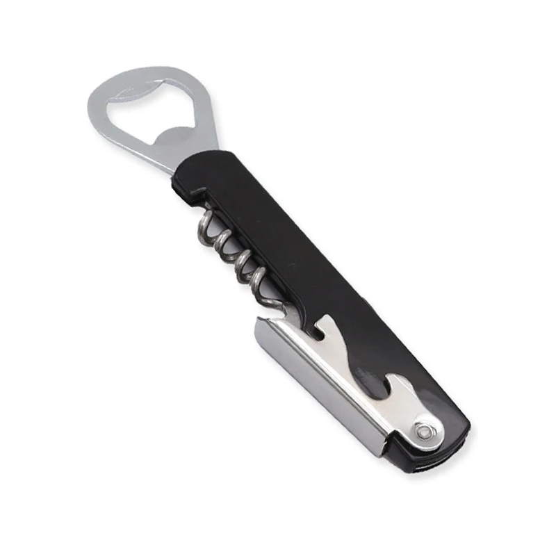 Creative multifunction Stainless Steel Wine Corkscrew Beer Bottle Cap Remover Cutter For Kitchen Tools Bar Home Accessories