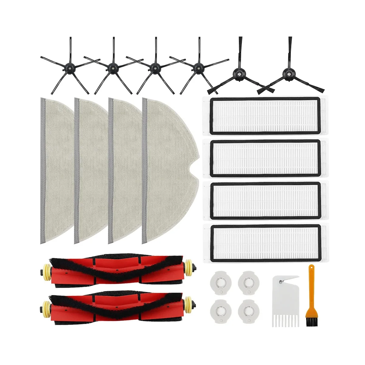 

22 PCS Replacement Parts for Roborock S6 Pure,S6, E4,S4 Max, S6 MaxV,S5, S5 Max, S4, E20 E25 E35 S50 Xiaomi Mijia Vacuum