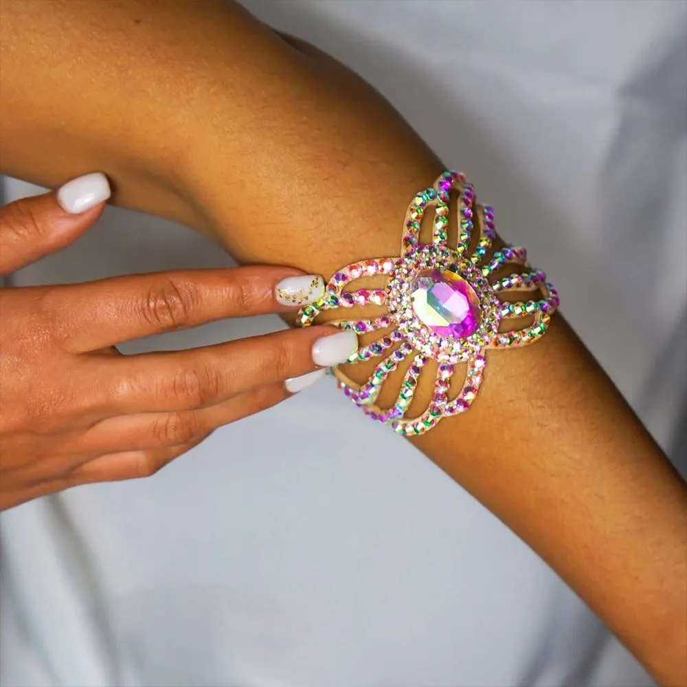 

Цветной ручной браслет Stonefans AB для женщин, дизайнерский танцевальный бальный зал, Латиноамериканский стиль, украшения для латиноамериканских танцев