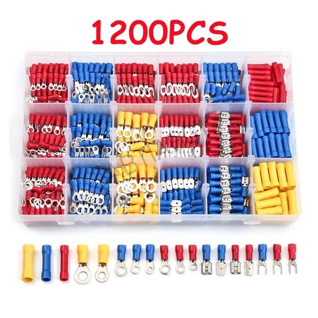 100/50PCS Electrical Wire Crimp Connector Kit Fully Insulated Spade  Terminals