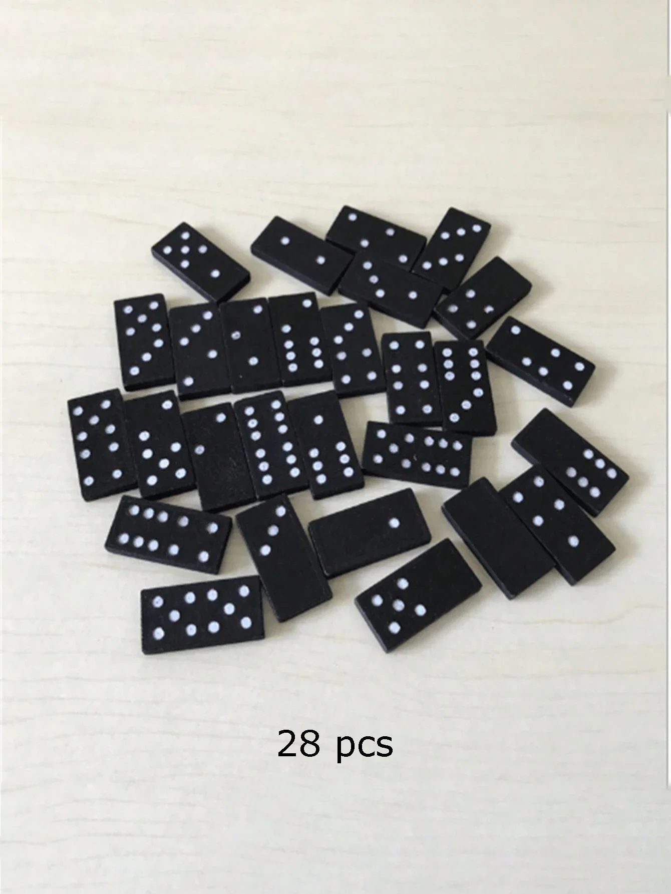 Black Domino wooden box with black Domino wooden board game teaching 4