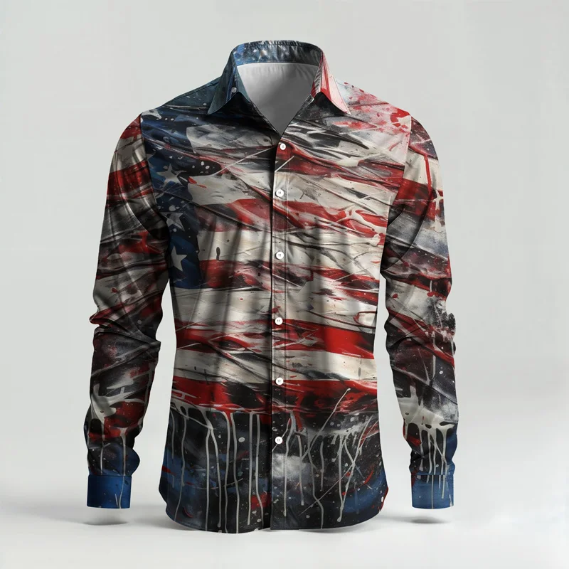 2025 Spring/Summer Men's Shirt Set Brand Printed Fashionable Simple Men's Luxury Long Sleeve Set Breathable Loose Fashion_voghion.com