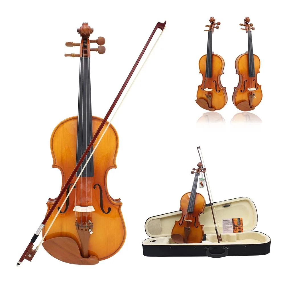 Violin Jujube Wood Full Size 4/4 3/4 1/2 Acoustic Violin Music Instrument Accessories Fiddle Case Bow