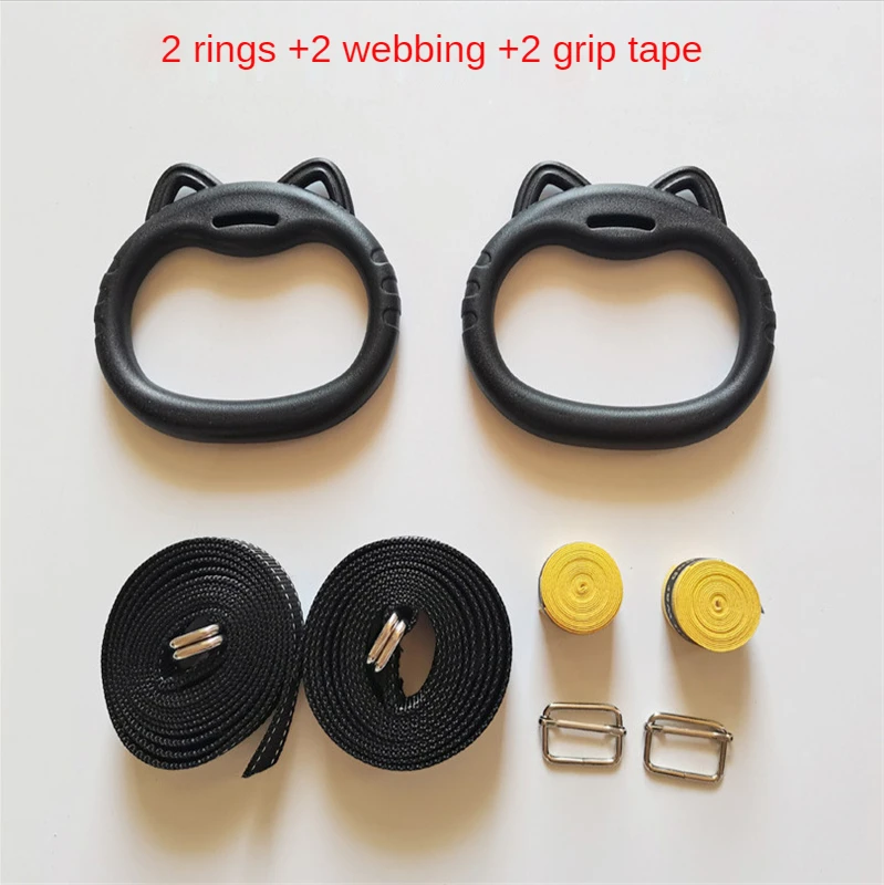 Gymnastics Rings For Kid Adult ABS Gym Ring Adjustable Straps Buckles Pull-up Workout Fitness Artistic Gymnastics Equipment Home gymnastic rings