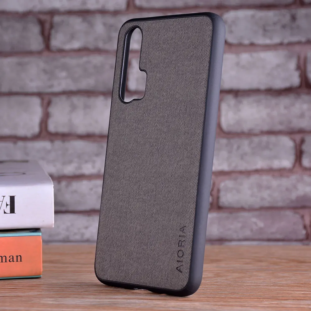Luxury Textile Leather Skin Soft TPU Phone Case Cover