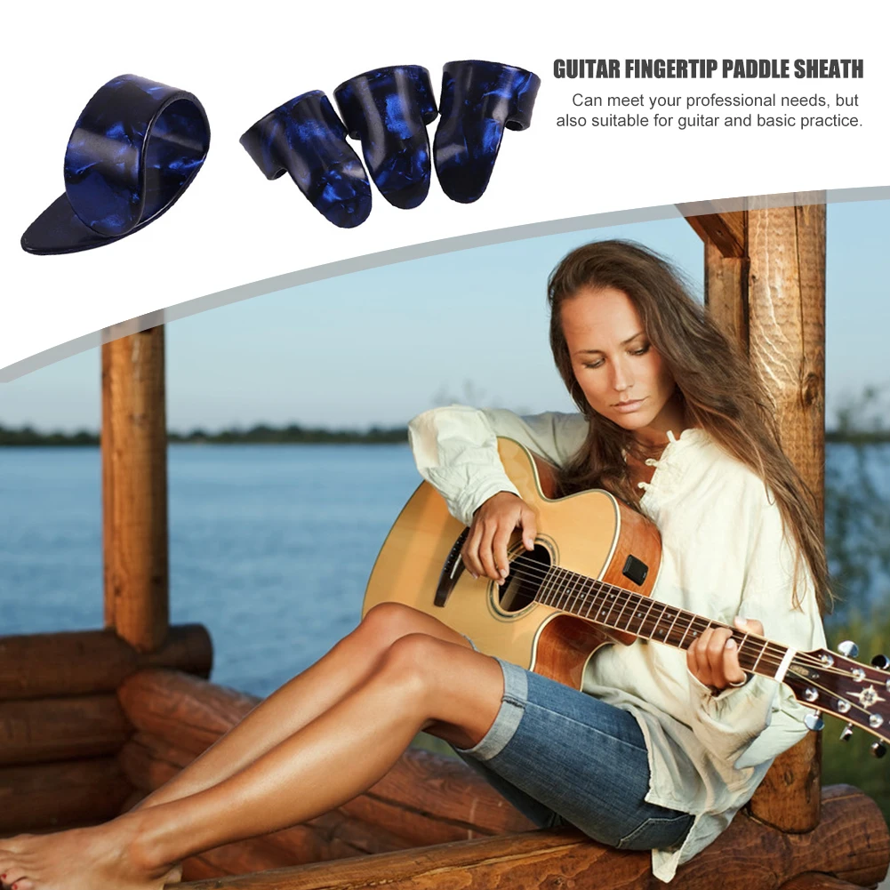 4Pcs Guitar Picks Electric Guitar Celluloid Thumb Pick for Ukulele Acoustic Guitar Replacement