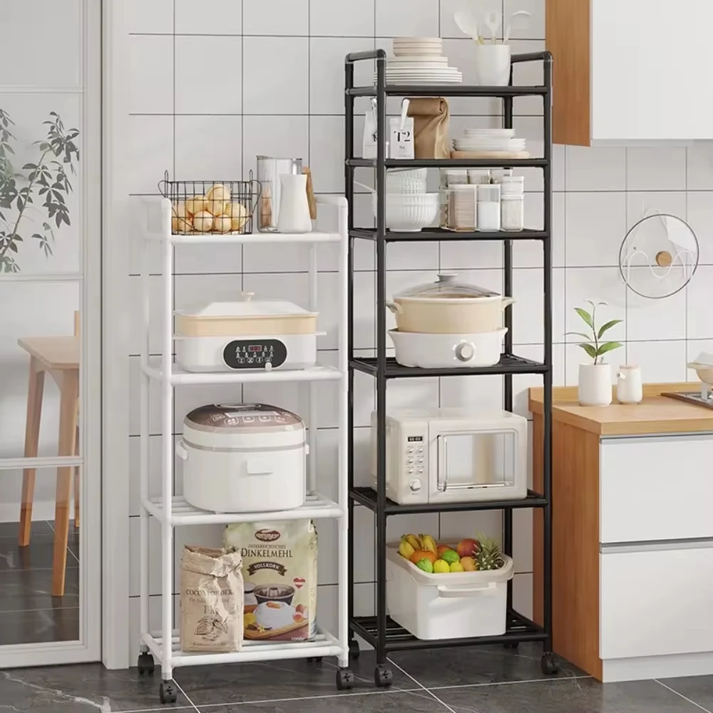 Floor-Standing Microwave Storage Rack Household Microwave Stove Shelf Bathroom Pantry Closet Kitchen Storage Multi-Layer Shelf