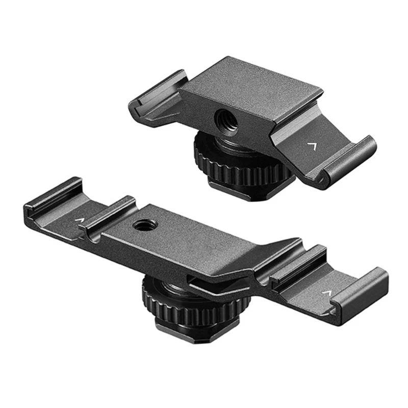 

2 in 1 Cold Shoe Mount Adapter Extension Bar Bracket Stand for Camera Phone