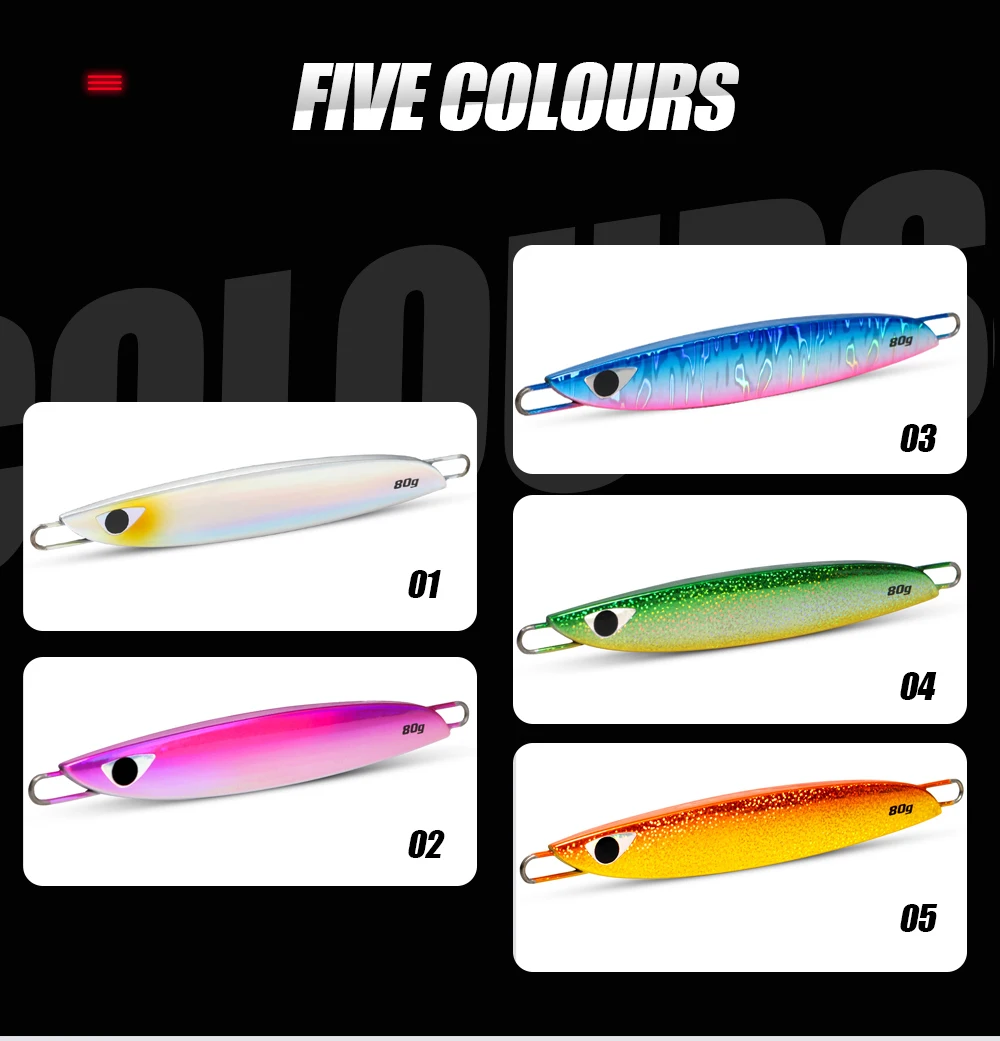 JIGGING PRO C1 MJ098 Metall-Jig 40g 60g 80g Slow Jigging Inshore Wide Side Center Balance Salzwasser-Angelköder – Detail 2