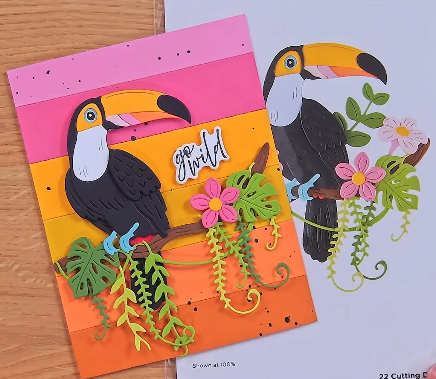 Go Wild Sentiments 금속 커팅 다이 클리어 스탬프 스텐실 핫 포일 DIY 스크랩북 공예 장식 엠보싱 템플릿