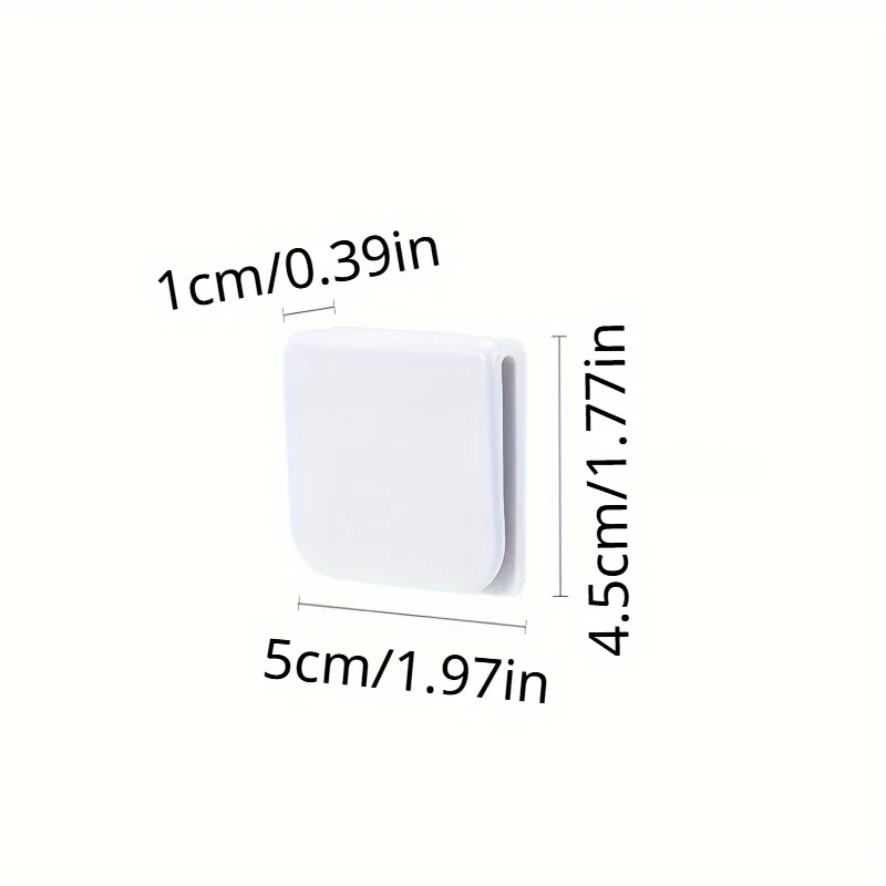 4pcs Multifunctional Shower Curtain Clips - Adhesive Curtain Clips for Bathrooms - Prevent Splashing and Secure Shower Curtains