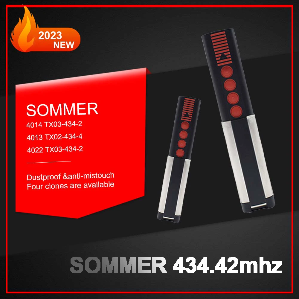 SOMMER-mando a distancia para puerta de garaje, 433,42 MHz, 868MHz, 4014,  4013, 4022, 4020, 4026, 4025, 4031, TX02, TX03, TX08, 434-2, 434-4, 868-2,  868-4, nuevo - AliExpress