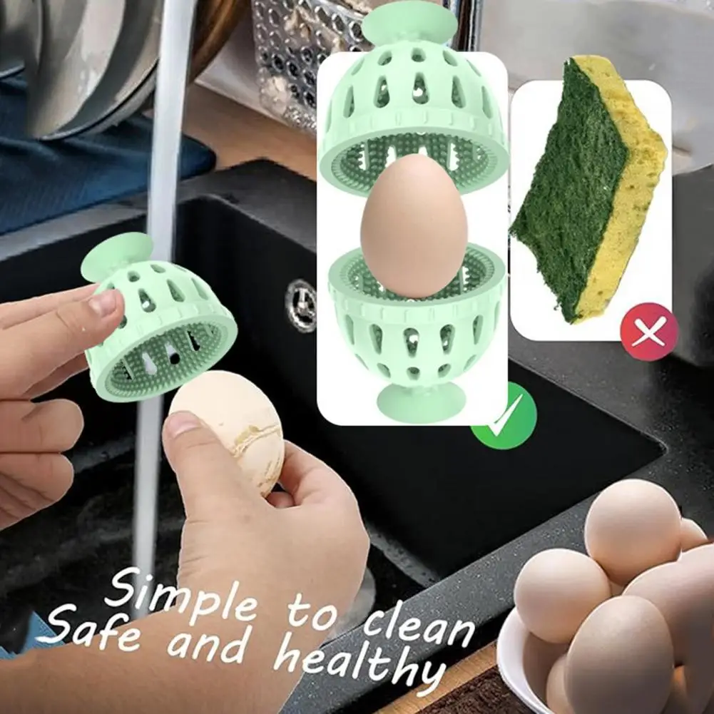 

Silicone Egg Washer Flexible Silicone Egg Cleaning Brush Effective Eggshell Washer for Home Farm Use