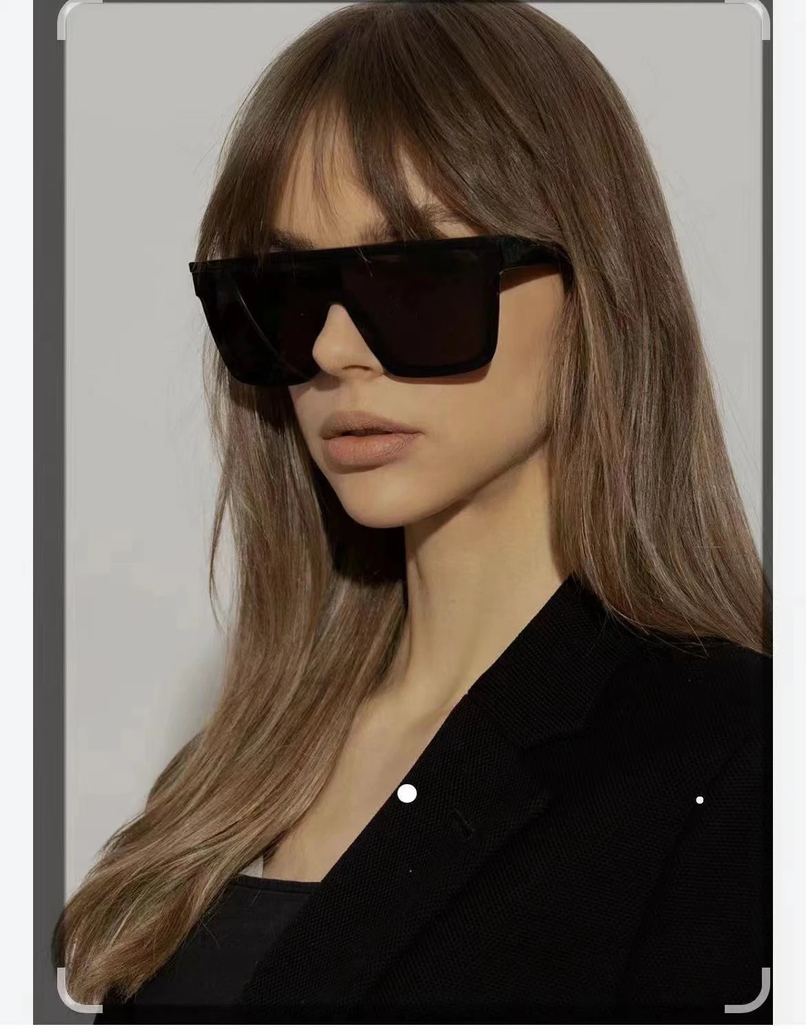 

Brand designer high-quality large frame female sunglasses, fashionable and avant-garde sunshades UV400 SL607
