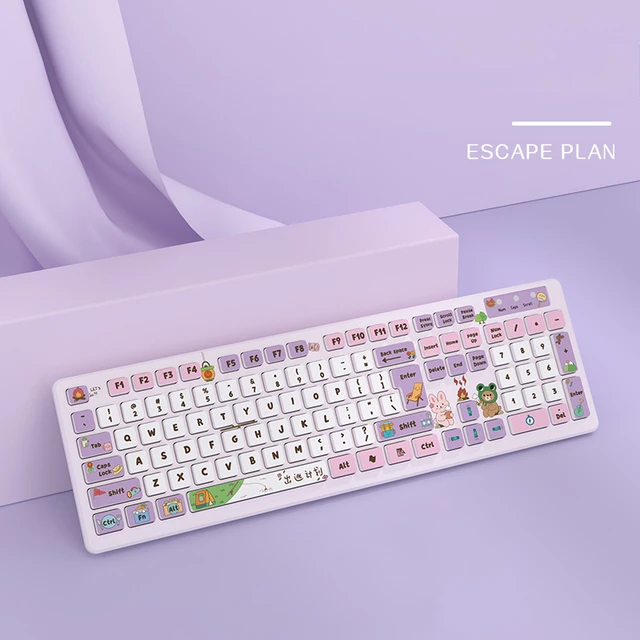 Clavier filaire rose Kawaii, dessin animé mignon, 2.4G, clavier  d'ordinateur sans fil, violet, muet, mince, Gamer Girl, ordinateur  portable, PC - AliExpress