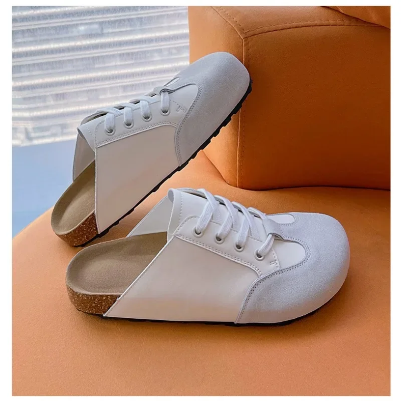 

Fashion Luxury Platform Leather Casual Women's Slippers Summer Designer New Soft Sole Party Women's Shoes House Slippers
