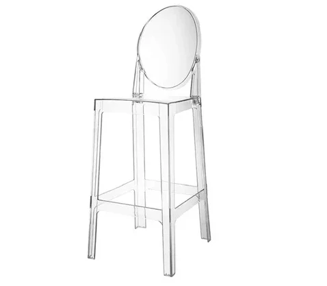 

Nordic Acrylic Transparent Bar Chairs Modern Backrest Household Design Bar Chairs High Stools Muebles Household Items