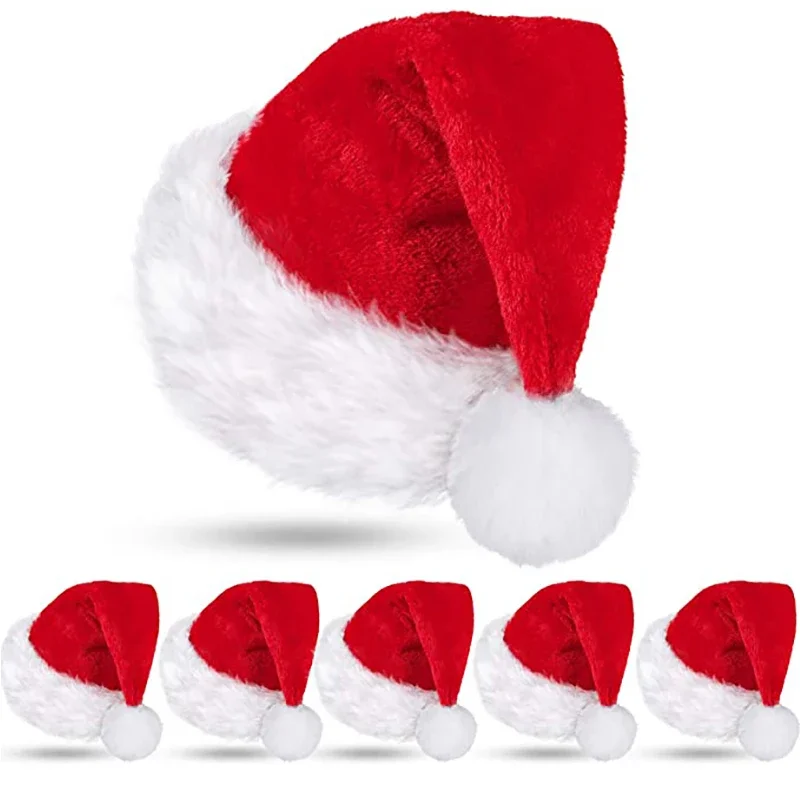 Christmas Hats For Adults Kids Santa Claus Xmas Hat Cap Merry Christmas Gifts Home New Year Navidad Decorations