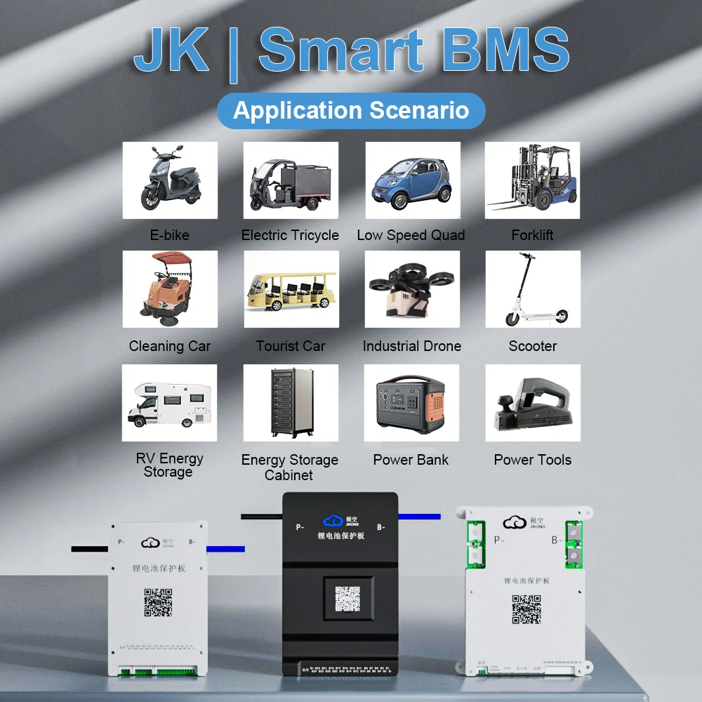 JIKONG Bms Active Balance Heat CAN 8 12S 13S 14S 16S 17S 20S 24S 60A 80A 100A 150A 200A Smart BMS Lifepo4 Li-Ion Lto Balancer
