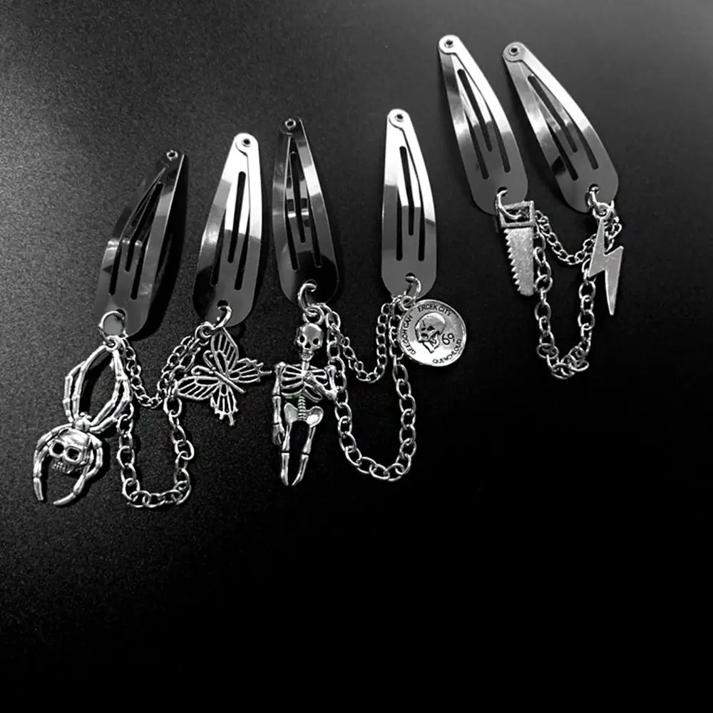 Description Picture 5 of itemHeart Y2K Star Metal BB Clip Chain Gothic Style Cool Cross Barrette Punk Hair Clip Women Hair Accessories Korean Style Hairpin