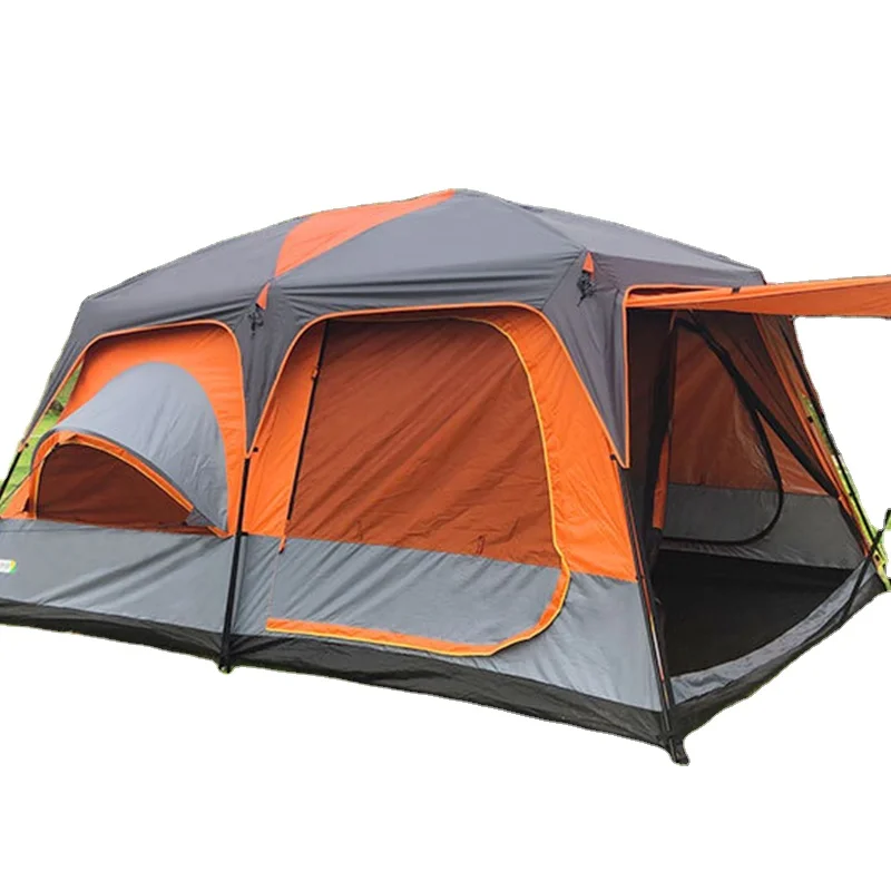 

Shanghai good sale Outdoor Waterproof Large Family 8 Person Cheap Luxury Camping Tent For Sale OEM Accecptable