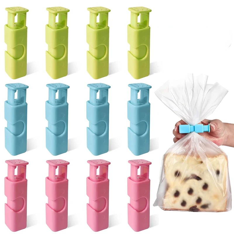 Pack of 24 Bag Clips Snacks Bag Sealing Clips Food Bag Sealer Clips Keep  Bags Airtight Waterproof & Food Fresh