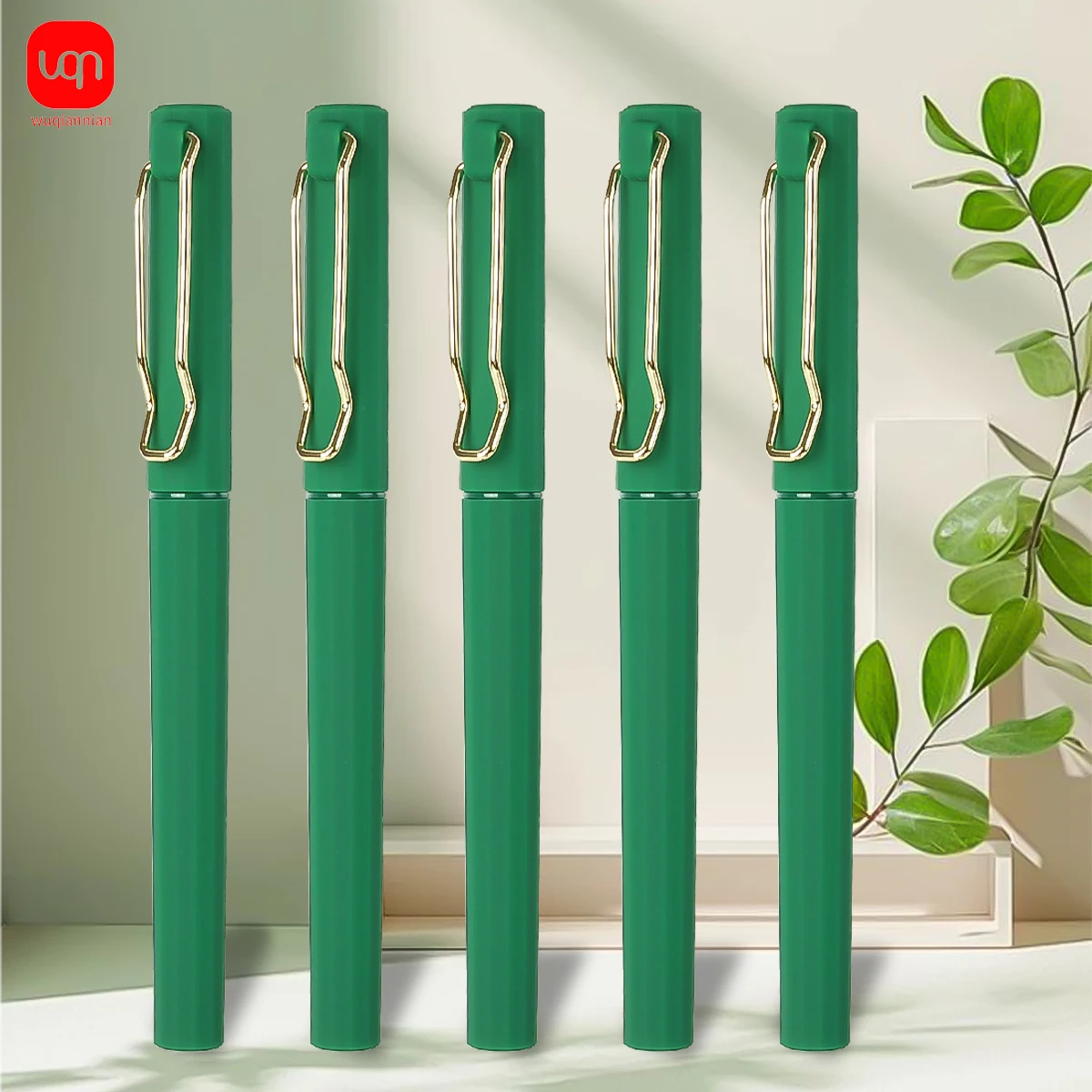 3/6/12pcs 0.7mm High Quality Matte Green Gel Pen Book Smooth Writing Pen Quick Dry Ballpoint Pen Office & School Stationery 2