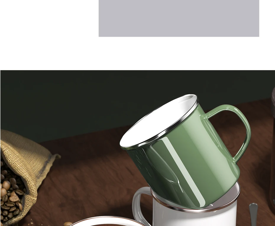 1/4/6 Pcs Enamel Camping Mugs Set,380ml Coffee Camp  Small Enamel Tea Cups for Indoor and Outdoor Activities,Easy to Clean