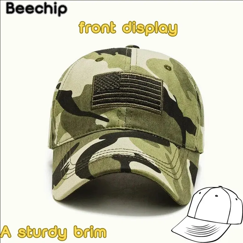 Men's Outdoor Sun Protection and Sunshad Youth Camo Duck Tongue Spring and Autumn Middle Age Baseball Hat