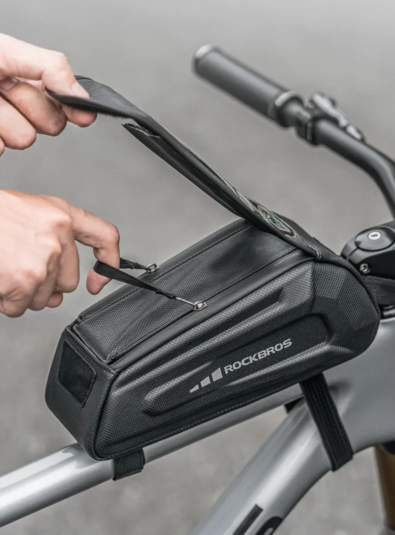 Bike Bag 1.7L Phone Bag Waterproof Front Frame Tube Bag Touch Screen Phone Holde