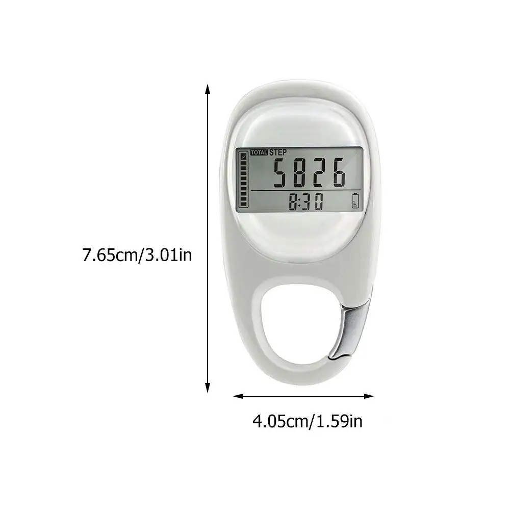 Bulk Abs 3D Pedometer Carabiner Running Fitness Tool Sports Accessories Step Counter Trackers Walking Monitor Health Gadgets