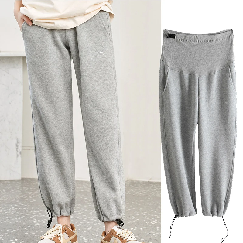 

Maternity Sports Pants Wide Leg Loose Elastic Waist belly Pants Clothes for Pregnant Women Casual Pregnancy