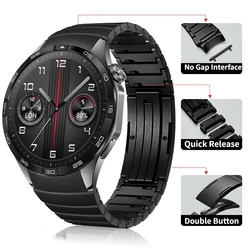 Premium Stainless Steel Quick Release No-Gap Bracelet for Huawei GT4 46mm (Black)