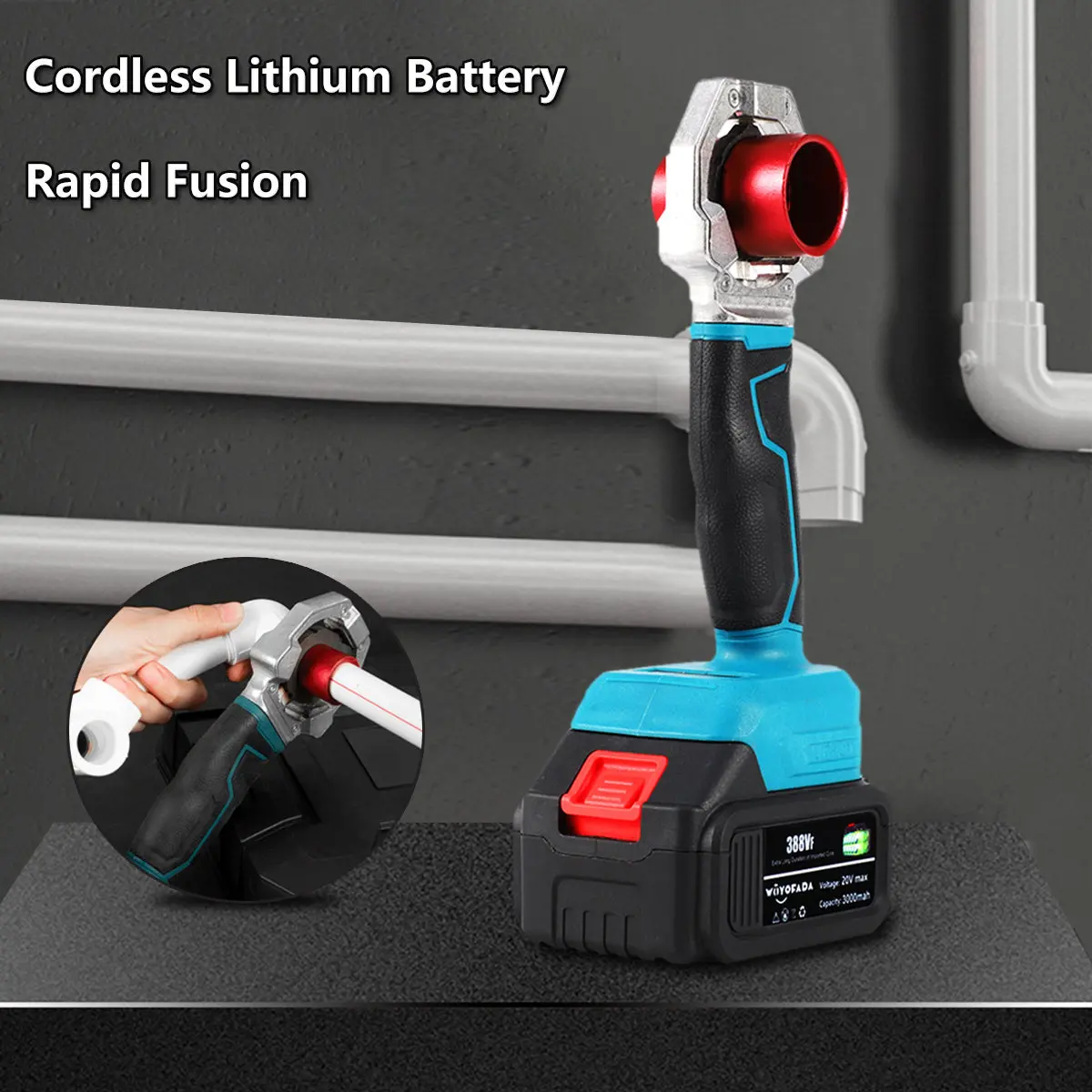 Portable Welding Pipe Machine Electric Fusion Tool Household PPR Pipe Soldering Iron Weld Positioner For Makita 18V Battery 3