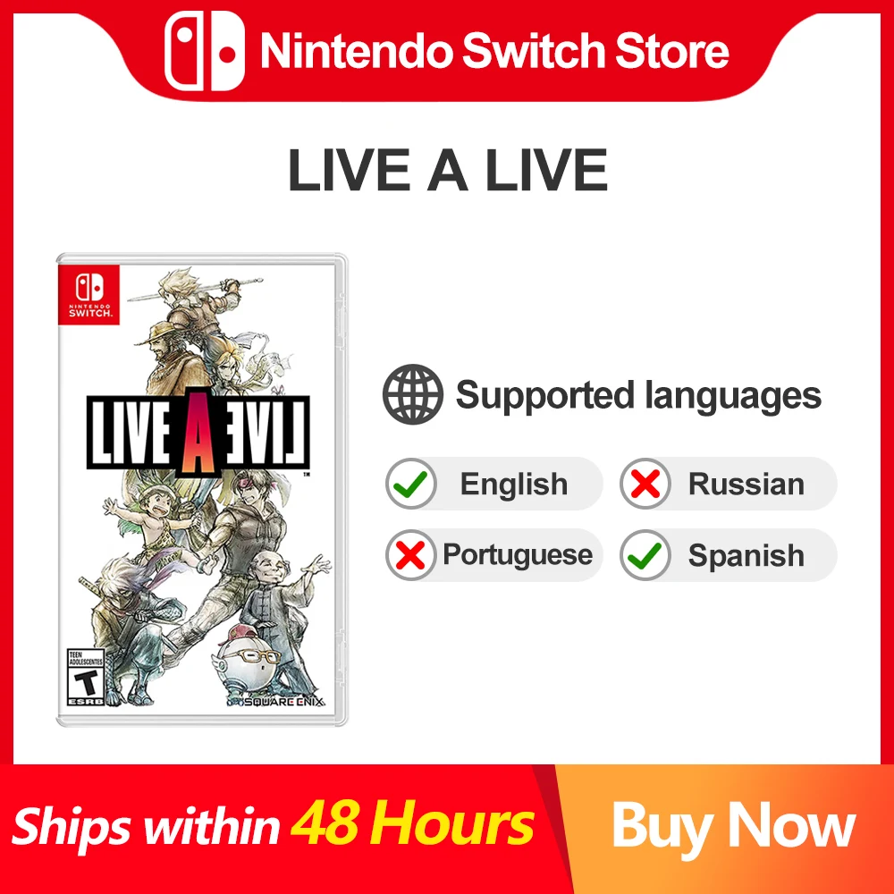 Nintendo Switch Games LIVE A LIVE 1 Player Game RPG Genre Support TV