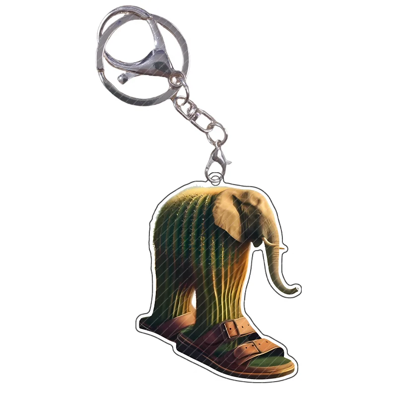 Amazon Elephant Keychain Bulk Elephant Front/Back Keyring In