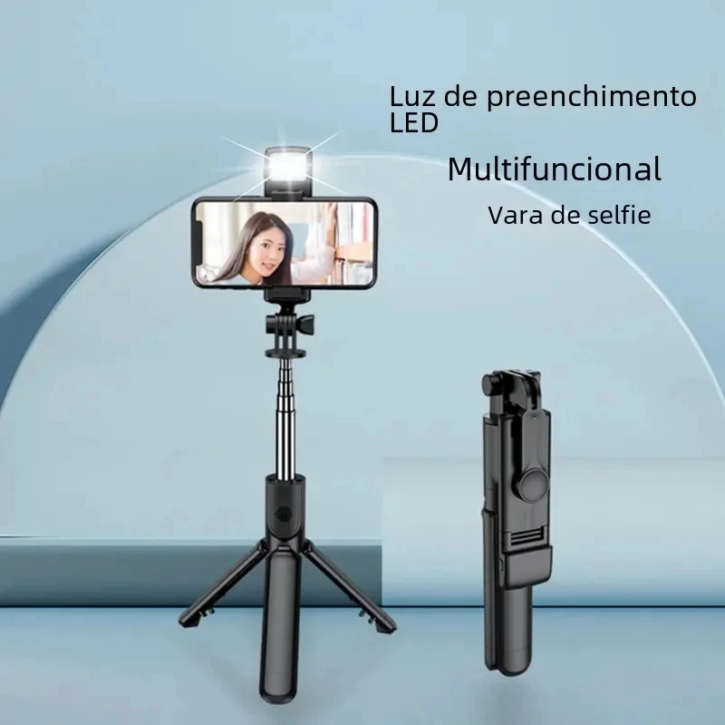 Wireless Bluetooth Selfie Stick with Tripod and Remote Shutter, Phone Holder, Fill Light Option