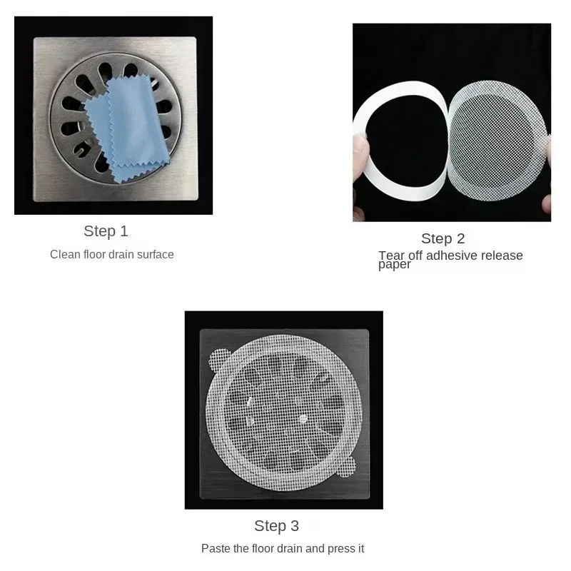 Disposable Floor Sewer Stickers Bathroom Accessories Bathtub Mesh Filter Sticker Drain Blocker Products Home Supplies Shower floor drain sticker shower drain catcher floor drain filter hair drain catcher silicone floor drain sticker hair drain filter floor drain hair catcher drain hair catcher floor drain hair filter silicone floor drain cover