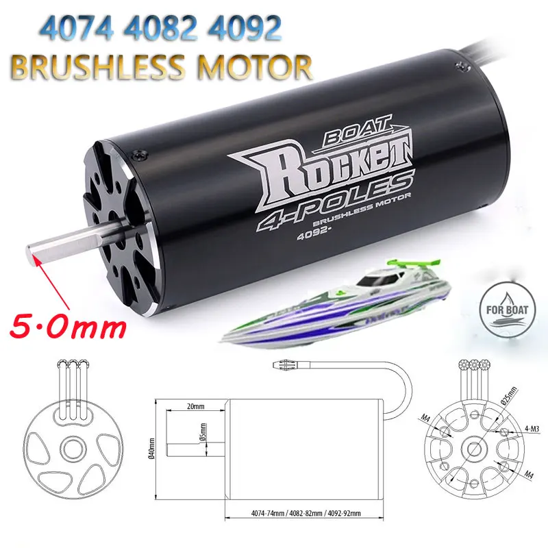 Moteur Brushless RC 4082/4092 800-1900KV pour Voiture 1/8 1/10