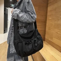 Fashionable Crossbody Bag with Drawstring Accent - Spacious & Secure Zipper Closure - Includes Stylish Bag Charm - Image 6